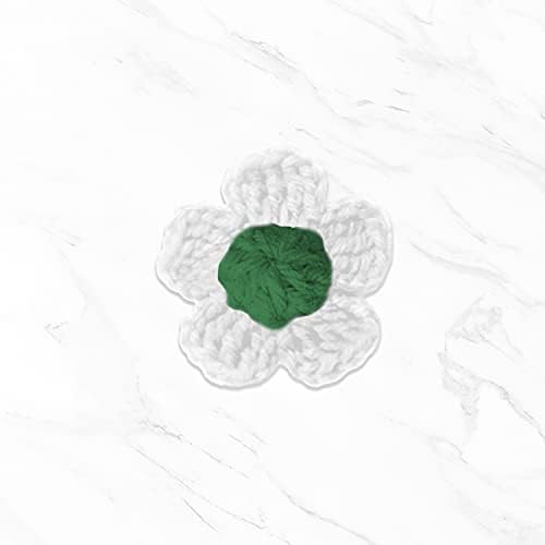 Saro Horgolt Virág | 1 | Fehér/Zöld | 1 Pc.