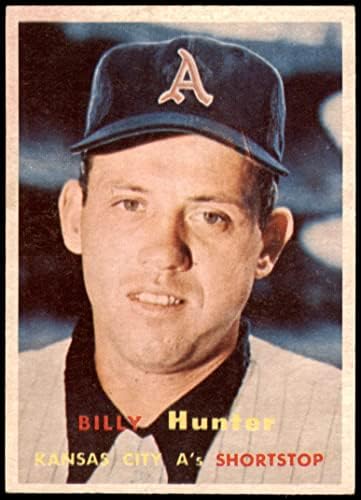1957 Topps 207 Billy Hunter Kansas City Atlétika (Baseball Kártya) NM Atlétika