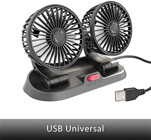 Univerzális Adjustabl USB Dual Fan Nyáron Kültéri Hordozható Ventilátor Autó Otthoni Napi Használatra LM7