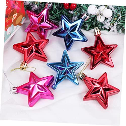 SEWACC 18pcs De para Karácsonyi Csillag Medál Holiday Star Dekoráció Csillogó Csillag Garland Dísz Díszíteni Dekorációk, Karácsonyi Dekoráció