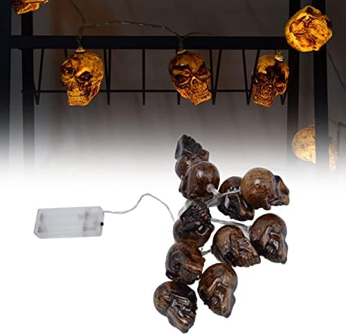 ZRQYHN G-Fogadó Koponya Lámpa LED Égő Halloween String Fények, elemes Nem Vezetékek a Fél Udvar Kerti Fa 2.2x1.6in