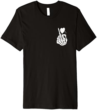 Groovy Retro Fasz Kitalálni Ujját Csontváz Premium T-Shirt