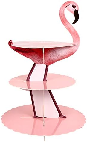 PRETYZOOM Flamingo Muffin Állvány Karton Desszert Torony Z Tálca 3 Tier Torta Állvány Gyümölcs Tál Jogosultja Dekoráció Tropical