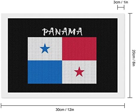 Zászló Panama Gyémánt Festmény Készletek 5D DIY Teljes Gyakorlat Strasszos Művészeti Fali Dekor Felnőtteknek 8x12