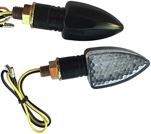 MotorToGo Fekete Kis LED-es Motorkerékpár-indexet, Napszemüveg, Oldalsó Helyzetjelző Mutatók Szemellenző Kompatibilis az 1993-as
