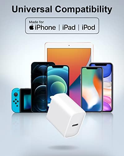 【Apple Mpi Hitelesített】iPhone Gyors Töltő Blokk [2 Csomag] USB-C Fali Töltő PD Adapter iPhone 14/14 Pro/14 Pro Max/14 Plus/13/12/11/Xs