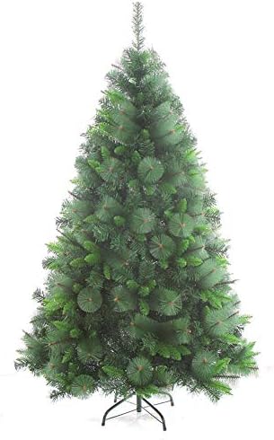 DULPLAY Klasszikus Karácsonyi Fenyőfa, Prémium Lucfenyő Csuklós Karácsony Fa, Fém Állvány, Környezetbarát világítás ki van kapcsolva