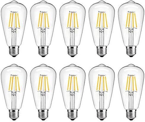 Szabályozható led Izzó, 4w LED-Edison-Izzó, 40 Wattos Izzó Egyenértékű, 4W Vintage LED Izzószálas Villanykörte, st64 led Izzó,2700K-3000K