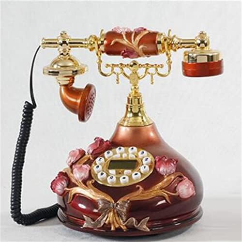 GRETD Európai Vintage Vezetékes Rusztikus, Antik Telefon Új lakberendezési Nappali Díszek (Szín : Egy, Méret : EGY Méret)