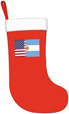 TZT Amerikai Zászlót, Argentin Zászló Karácsonyi Harisnya, Karácsonyi Ünnep Party Ajándékok Család Ünnepi Dekoráció, 18 Colos