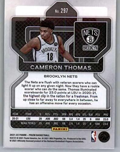 2021-22 Panini Prizm 297 Cameron Thomas Brooklyn Nets RC Újonc NBA Kosárlabda-Bázis Kereskedelmi Kártya