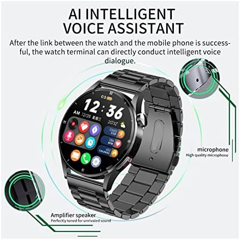 VPSN Nagy Kapacitású Akkumulátor Nézni a Férfiak Intelligens Karóra Smartwatch HD Képernyő Bluetooth Hívás Óra (Szín : Bluetooth