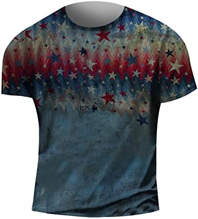 MIASHUI Férfi Sima póló Férfi ruházat Alkalmi Ingek Rövid Ujjú Nyári 3D-s Digitális Nyomtatás Függetlenség Hosszú Ujjú Férfi