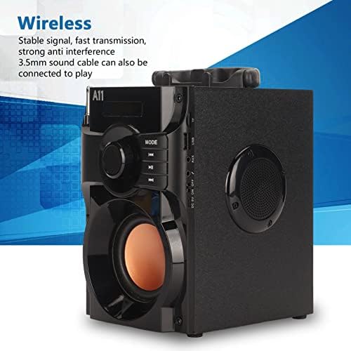Goshyda Hordozható Bluetooth-Mélynyomó, Sztereó Hang, Gazdag Basszus Hangszóró, Bluetooth 5.0 Vezeték nélküli Kültéri Hangfal,