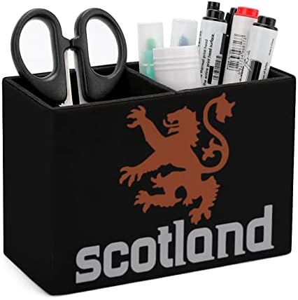 Skócia Oroszlán egyesült KIRÁLYSÁG Skót PU Bőr Ceruza Birtokosai Többfunkciós Toll Csésze Tartály Minta Asztal Szervező Az Office Home