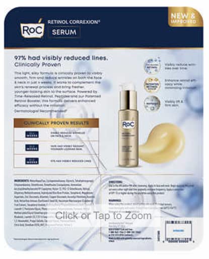 Roc retinol correxion szérum - cégek & csökkenti a ráncok 1.7 fl oz, 2 Csomag