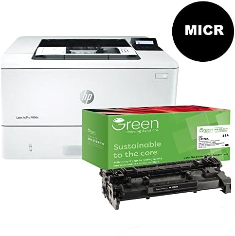 GIS Laserjet HP M404n Ellenőrizze a Nyomtatási Csomag a MICR Nyomtató, illetve Egy (1) OEM MICR Festékkazetta