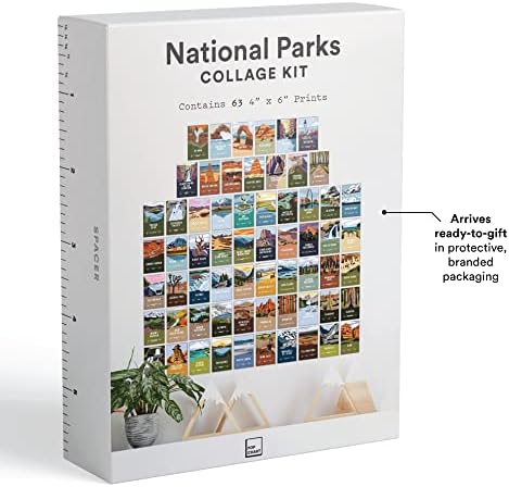 Pop Diagram | Nemzeti Parkok Fal Kollázs Készlet | 63 Db 4 x 6 Művészi Nyomatok | Track Utazik, hogy Minden Nemzeti Parkban, Amerika,