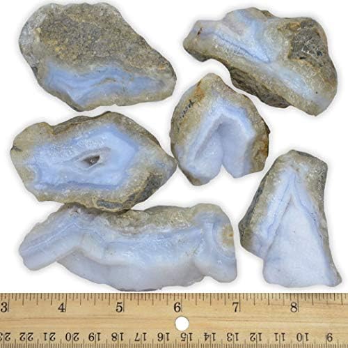 Hipnotikus Drágaköveket Anyagok: 2 kg Ömlesztett Kemény Jeges Kék Csipke Achát Kő a Namíbia - Nyers Természetes Kristályok,