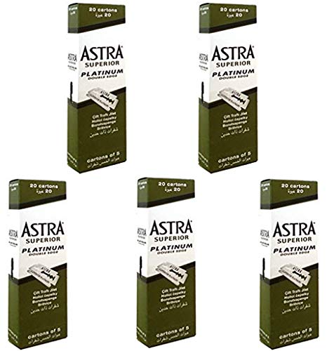 500 Astra Superior Prémium Dupla Platina Szélén Biztonsági Borotvapenge 5 Csomag 20-Ig