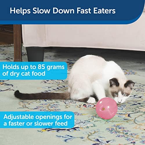 PetSafe Slimcat Feeder-Labda - Interaktív Játék A Macska - Töltse ételekkel vagy Kezeli - Nagy odafigyelek arra, hogy Gyors Evők