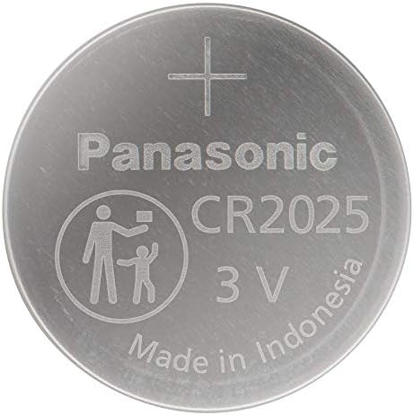 Panasonic CR2025 3.0 Voltos Hosszú Élettartamú Lítium gombelem Elemeket a Gyermek Ellenálló, Szabványok Alapú Csomagolás, 2-Akkumulátor