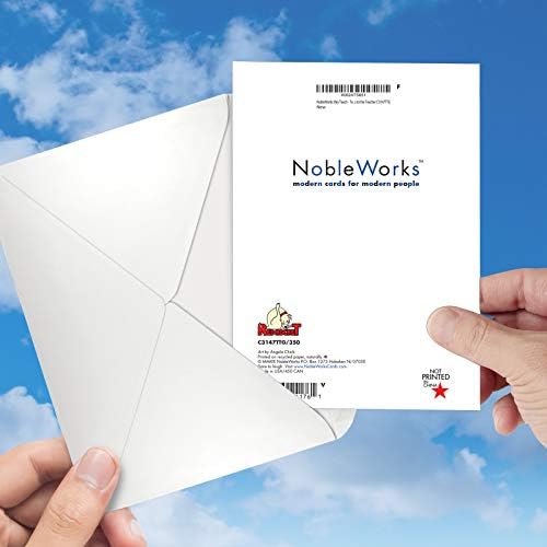 NobleWorks - 1 Köszönöm Kártya Tanárok, 5 x 7 Hüvelyk Boríték - Hála Notecard a Tanuló, Elismerését Iskolai Mentor, Coach - Hé Tanítani C3147TTG