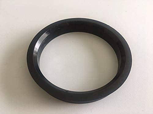 NB-AERO 4pc Fekete Polycarbon Hubrings 76mm (Kerék), hogy 56.1 mm (Hub) | Hubcentric Középső Gyűrű 56.1 mm-76MM Sok Honda/Kia/Mini