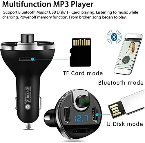 KXDFDC FM Modulátor Transmitter Autós Töltő Kihangosító Audio Receiver Auto MP3 Lejátszó Autó Dual USB-Adapter