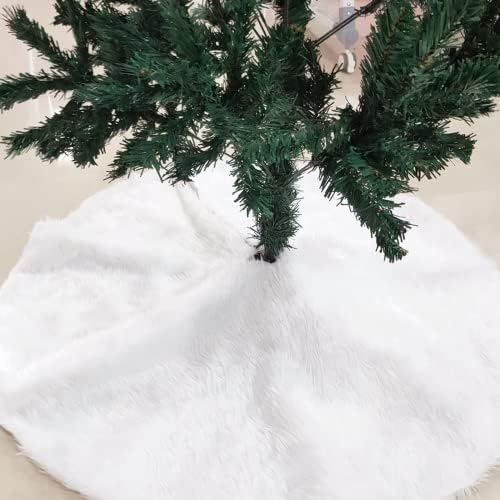 Karácsonyfa szoknya dekoráció tiszta fehér plusz bársony karácsonyfa szoknya kültéri beltéri