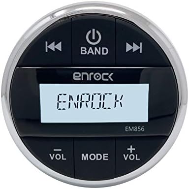 Enrock EM856 Nyomtávú Stílus Multimédia Tengeri Minőségű Vevő, 4 x EnrockMarine 6.5 2-utas 180W Hangszórók (Fekete) w/ Kék