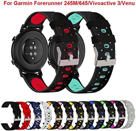 FEHAUK 20mm Színes Watchband szíj, a Garmin Forerunner 245 245M 645 Zene vivoactive 3 Sport szilikon Okos watchband Karkötő