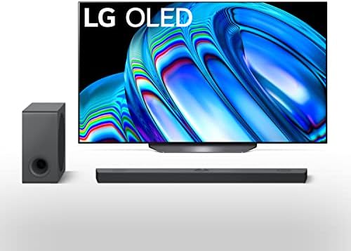 LG 77-es Osztály OLED B2 Sorozat 4K Smart TV Alexa Beépített OLED77B2PUA S90QY 5.1.3 ch Hang sáv w/Center Fel-Égetés, a Dolby Atmos DTS:X, Működik