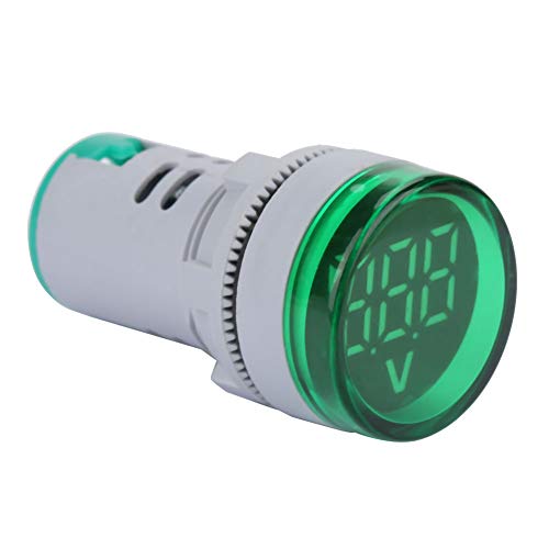 Kerek DC Feszültség Mérő Indikátor LED Kijelző Voltmérő Lámpa Teszter (Zöld)