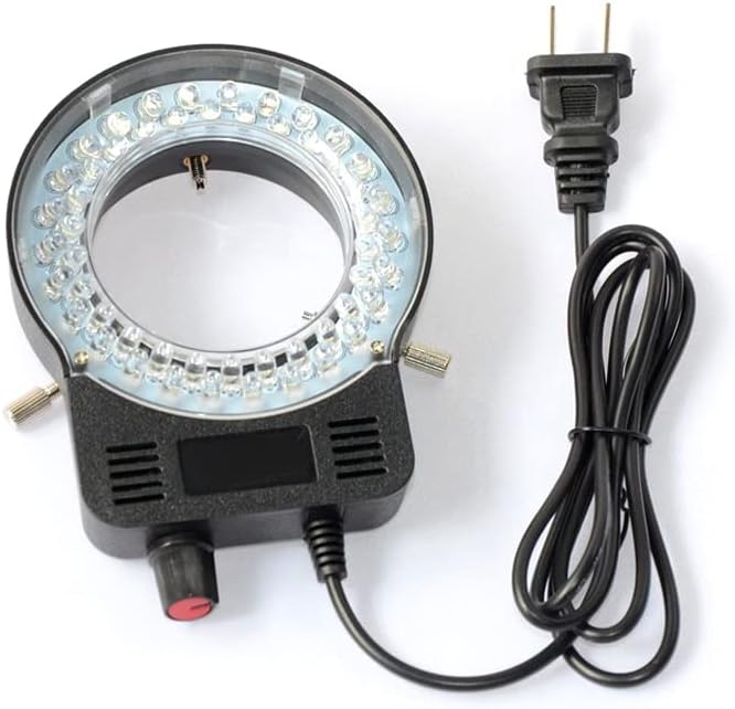 0- Állítható LED Gyűrű Fény-Segédfény a Sztereó Mikroszkóp & Kamera 110V (Szín : Fekete)