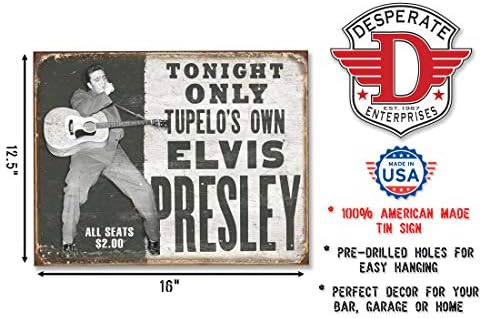 Csillag 55 Nagy Elvis Presley Tupelo Saját Vintage Retro Fém Tin Falon Emléktábla Alá