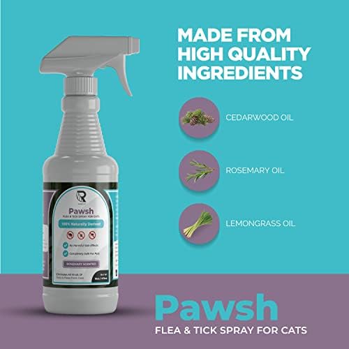 RAPIDTUFF Pawsh Bolha & Tik Ellenőrzési Spray Macskák Természetes Bolha, Kullancs, Megelőzés Spray - Nincs mellékhatása,