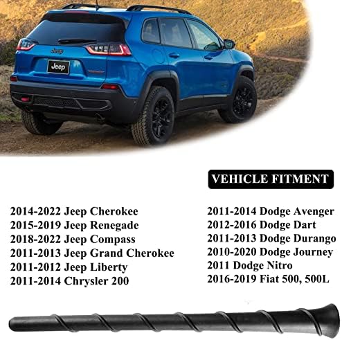 E-Vniko 8 - Os Tető Antenna Árboc Kompatibilis 2011-2022 Jeep Cherokee Grand Cherokee Dodge Durango Dart Utazás Chrysler 200 Csere, Hátsó