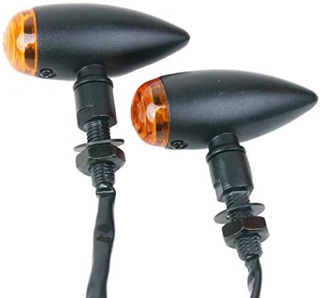 MotorToGo Fekete Golyó Motoros LED lámpa Mutatók Szemellenző Amber Objektív Kompatibilis a 2009-es Suzuki SV650F