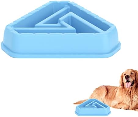 A kutya Lassan Feeder Anti-Fuldoklik Pet Tál Háromszög Design, Csúszásmentes Lassú Evő Kutya Tálak Nedves Étel alapja az Egészséges