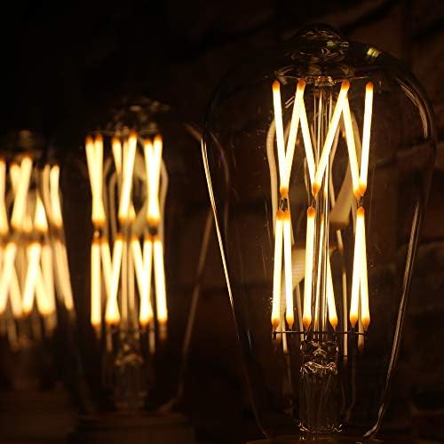 LEOOLS LED Amber Edison-Izzó Szabályozható 12W, 2500K Meleg Fehér,1200LM, 100W Egyenértékű, E26 Edison Vintage Stílusú LED-Végtelen