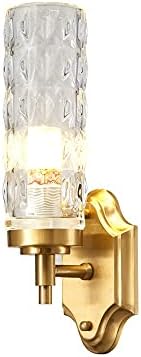 Wmdtr Egyetlen-Fej Fali Lámpa Poszt-Modern Réz csillár, E14 Kerámia Lámpa-Fej Fali Gyertyatartók Üveg Lámpabúra, Arany Mossa Fali Lámpák