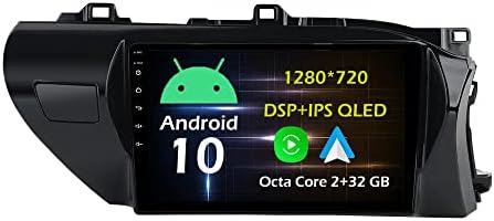 10.1, Android 10 Dash Autó Sztereó Rádió Alkalmas Toyota Hilux 17 2018 RHD fejegység, GPS, Navigáció Carplay Android Auto DSP-4G WiFi,