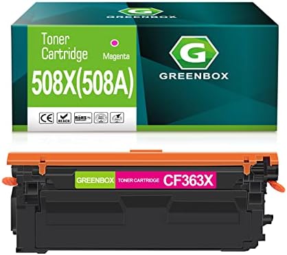 GREENBOX Kompatibilis 508X Magenta Nagy kapacitású Festékkazetta Cseréje a HP 508X 508A CF363X Toner M553dn M553x M553n M552dn M553 M577 M577Z