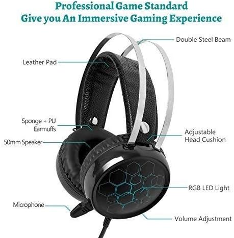 Over-Ear Gaming Headset Szakmai 7.1 Gaming Headset Gamer Térhatású Hang USB Vezetékes Fejhallgató Mikrofon PC Számítógép Xbox, a