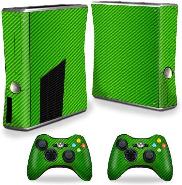 MightySkins Bőr Kompatibilis az X-Box 360 az Xbox 360 S Konzol - Lime Szénszálas | Védő, Tartós, Egyedi Vinyl Matrica wrap Borító | Könnyű