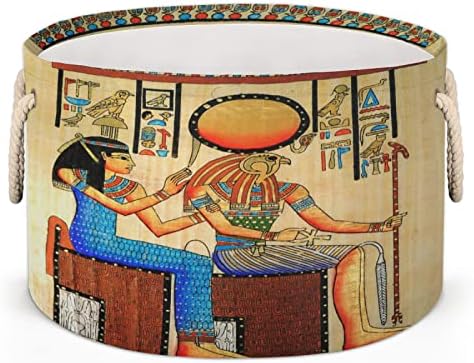 Egyiptomi Papirusz Nagy, Kerek Kosarak Tároló Szennyes Kosár fogantyúval Takaró Tároló Kosár Fürdőszoba Polcok, Tárolók, a Szervező