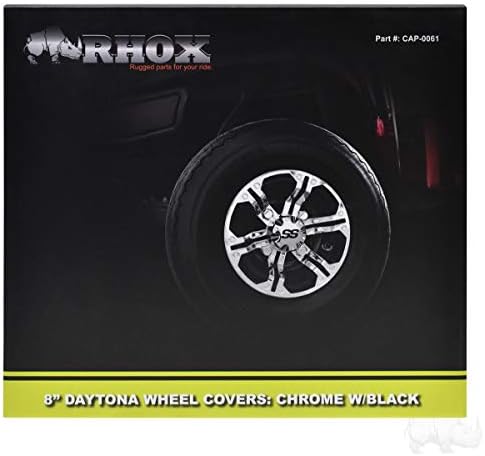 RHOX Kerék Fedél, Set, 4, 8 Daytona Chrome Fekete