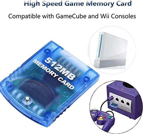 Mekela Memóriakártya 1024MB,Kompatibilis a Wii Gamecube Játék Kocka NGC GC (Sárga)