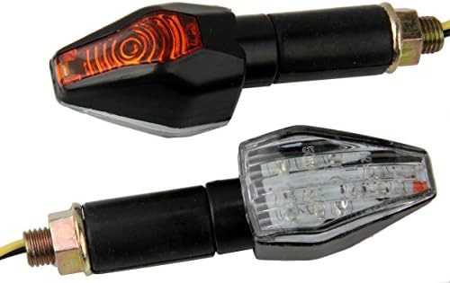 MotorToGo Fekete LED-es Motorkerékpár-indexet Szemellenző Mutatók Szemellenző indexet, Lámpák Kompatibilis a 2008-as Suzuki DRZ70